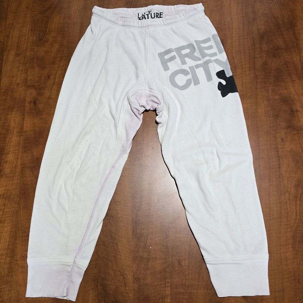 Free City Womens Pocketless Drawstring Spell Out Logo OG Jogger Pants S